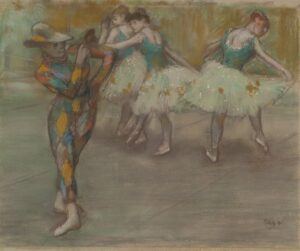 Arlequin danse. Edgar Degas. 1917.
